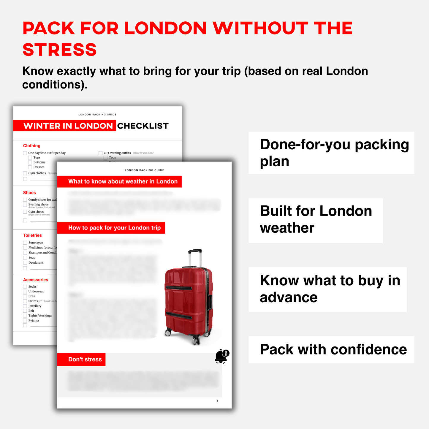 London Packing Guide